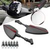 AEE4-Motorcycle Universal 10Mm 8Mm Rearview Mirror Axe Rear View Mirror Side Mirror With 6 Screw