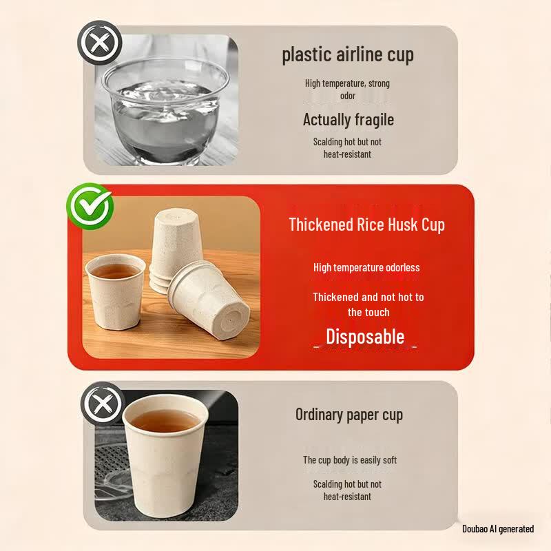 Rice Husk Disposable Cups
