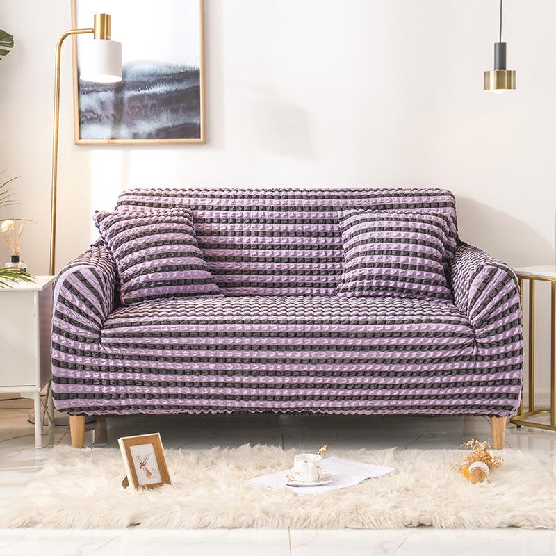 Bubble Yarn Fabric Full Wrap Sofa Cover for All Seasons