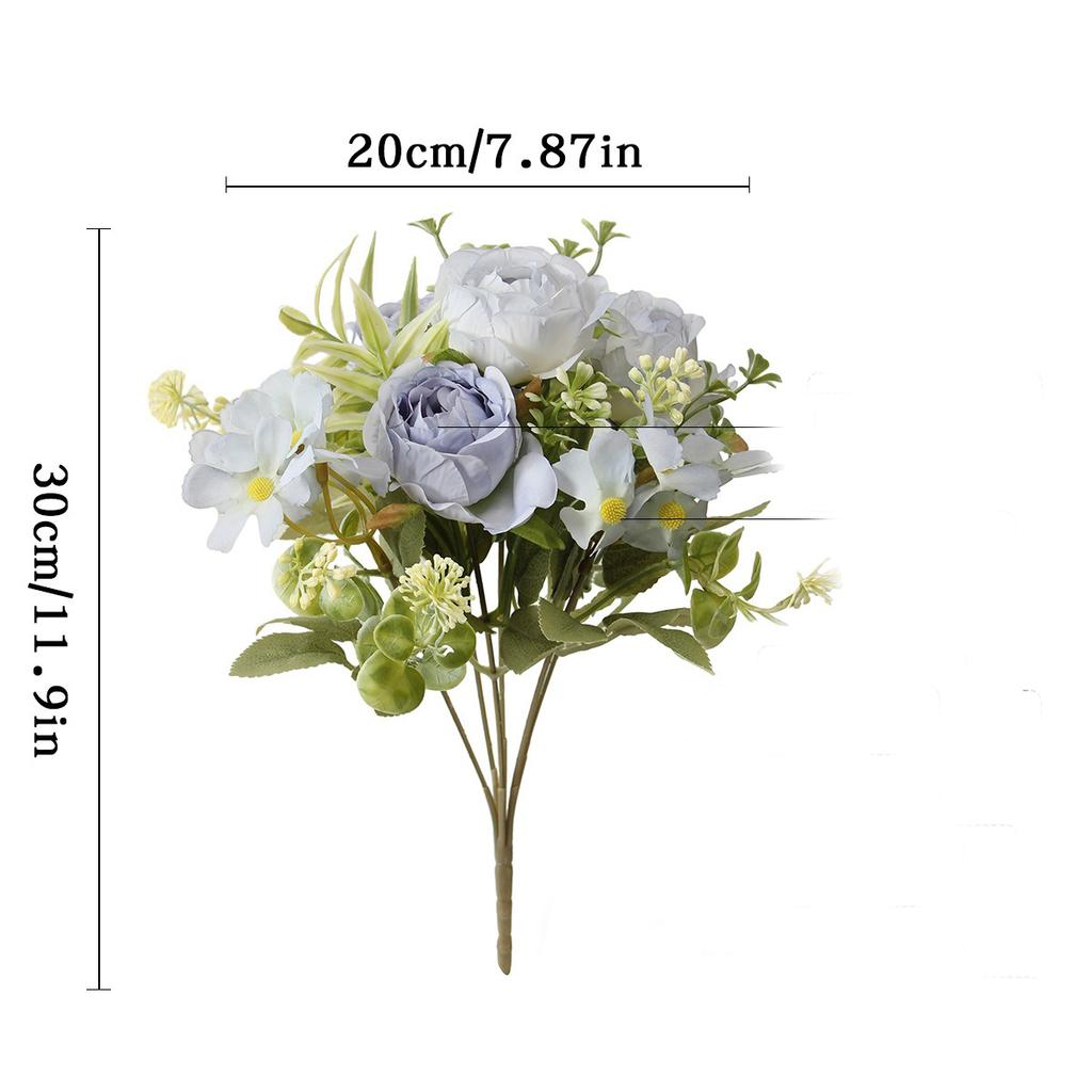 30CM Peony Artificial Flowers Bouquet Silk Fake Flowers for Home Decor Wedding Decoration Party Table Vase Flower Arrangement