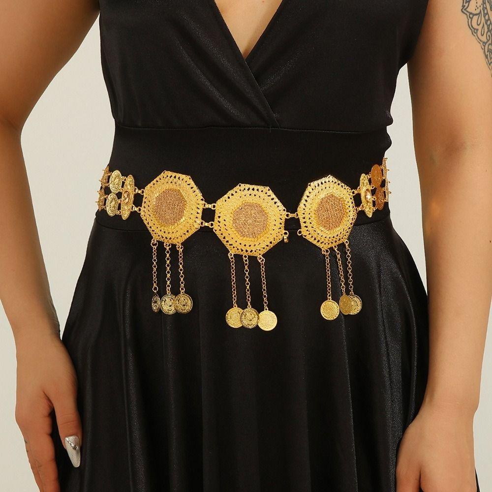 Inlaid Diamond Fringe Belt Alloy Fringe Waist Chain Vintage Waist Chain Belt  For Weddings