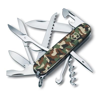 VICTORINOX Huntsman Camouflage Swiss Army Knife Knife Disaster Prevention Goods Mountaineering Hiking Camping Scissors Saw Included Swiss Made with 15