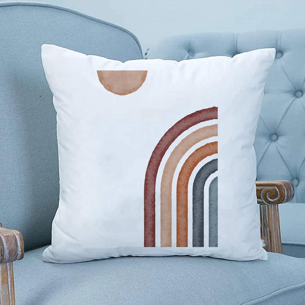 Colorful and minimalist geometric printed pattern cushion cover for home living room sofa chair decorative pillowcase
