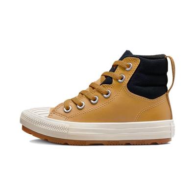Chuck Taylor All Star Berkshire Boot PS Wheat Kids Sneakers Brown Black Pale-Putty 371524C