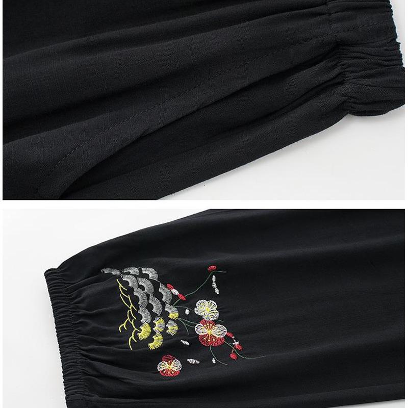 Middle-aged and Elderly Spring and Summer Clothing Casual Thin Short-sleeved + Seven Trousers Two Piece Suit