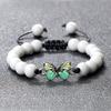 Princess Escape Butterfly Stone Bead Bracelet with Adjustable Woven Hand Rope