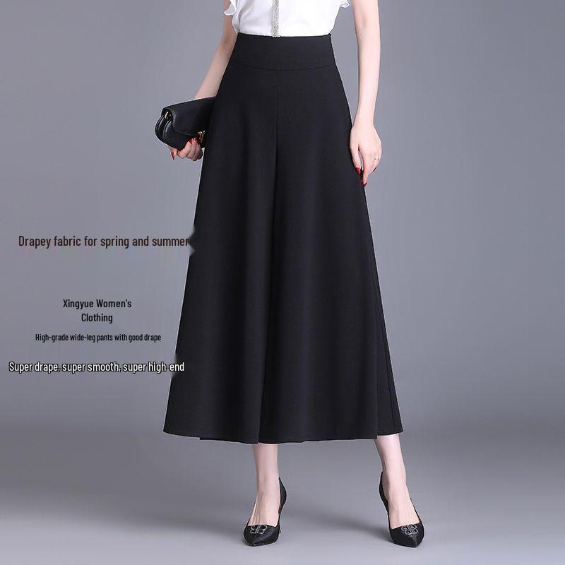 

Woolen Wide-Leg Pants 2026: Autumn/Winter Loose Fit Skirt Pants for Moms – Petite to Large, Cropped Style. M 45-52 kg