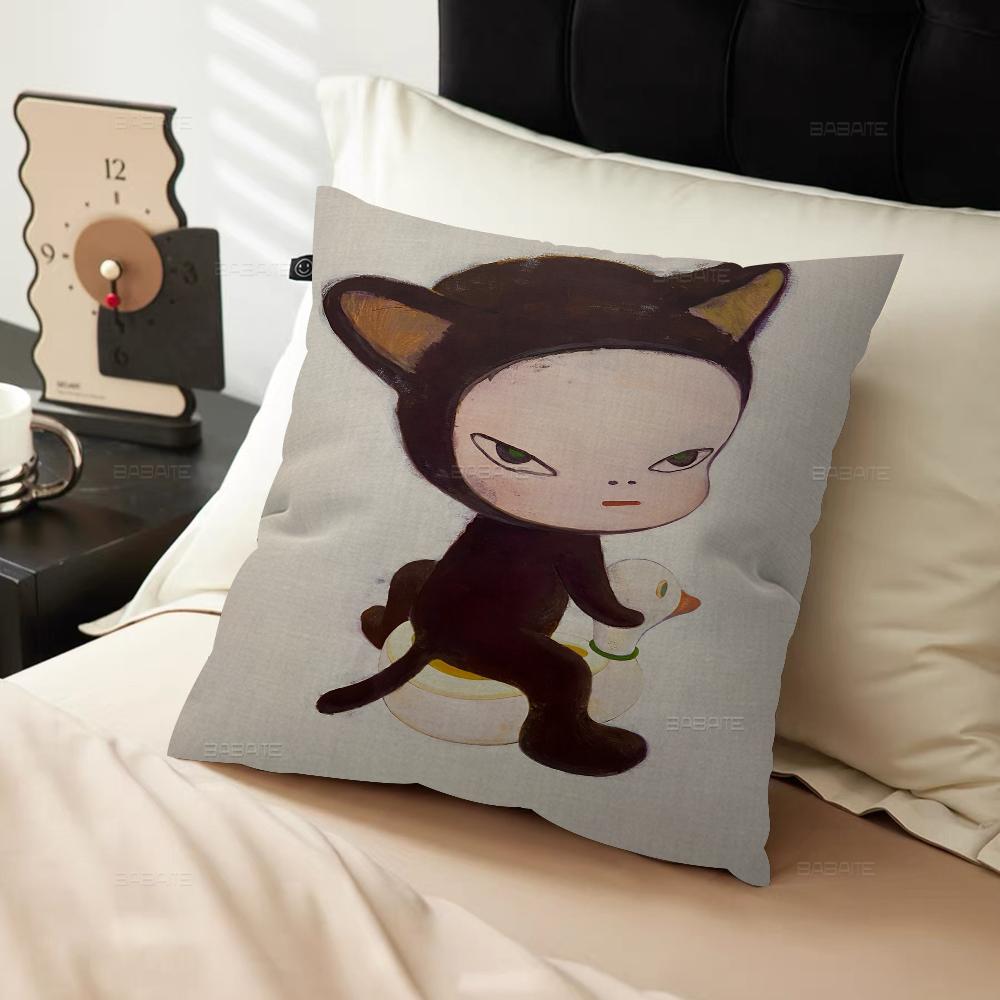 Yoshi Tomo Nara Pillow Cover Sofa Cushion Cover Home Room Decoration Children Gift
