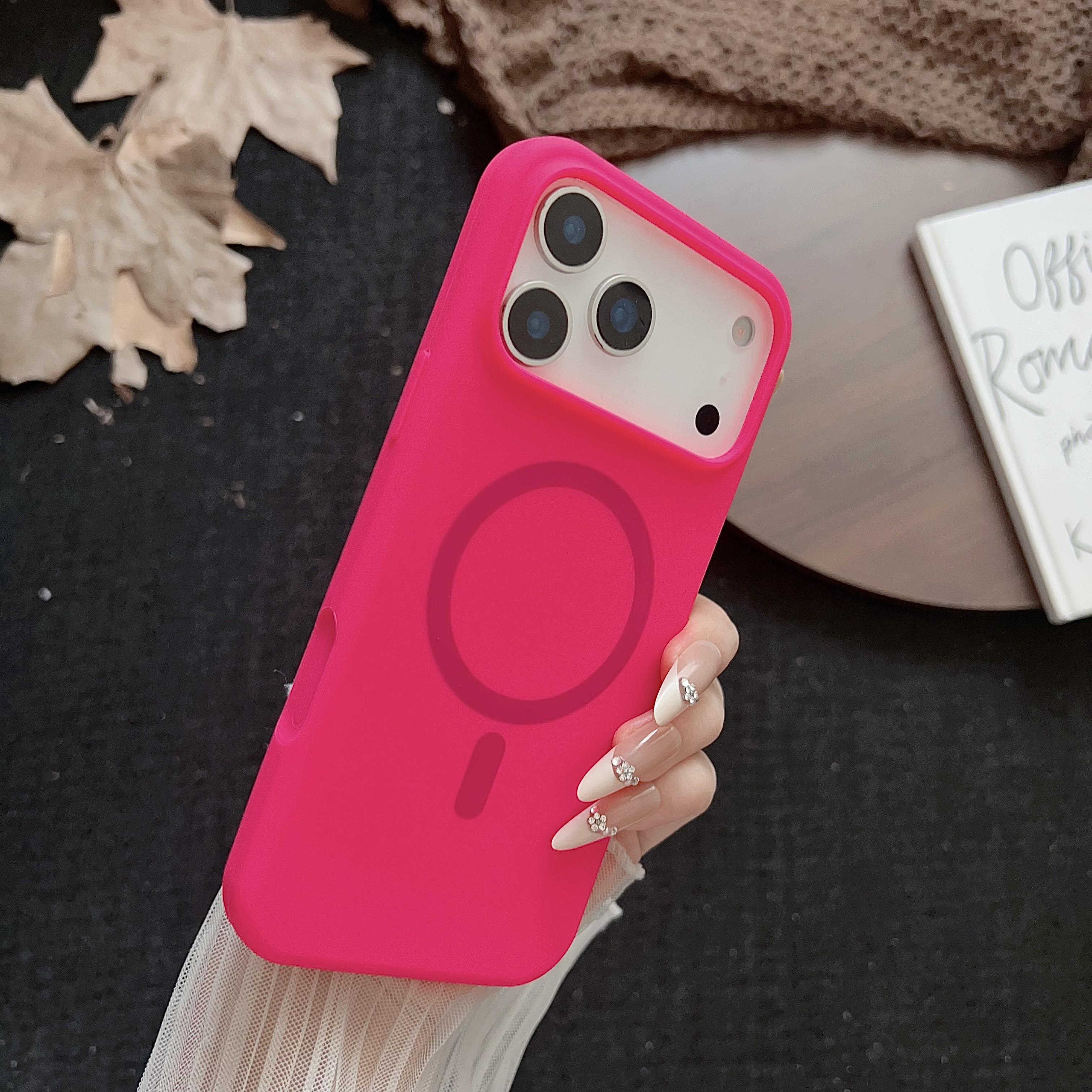 

Bright Liquid Silicone For Magsafe Case For iPhone 17 Air 16 15 14 13 12 Pro Max Candy Color Wireless Charge Soft Cover iPhone 13