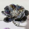 Colorful Resin Petal Flower Adjustable Ring
