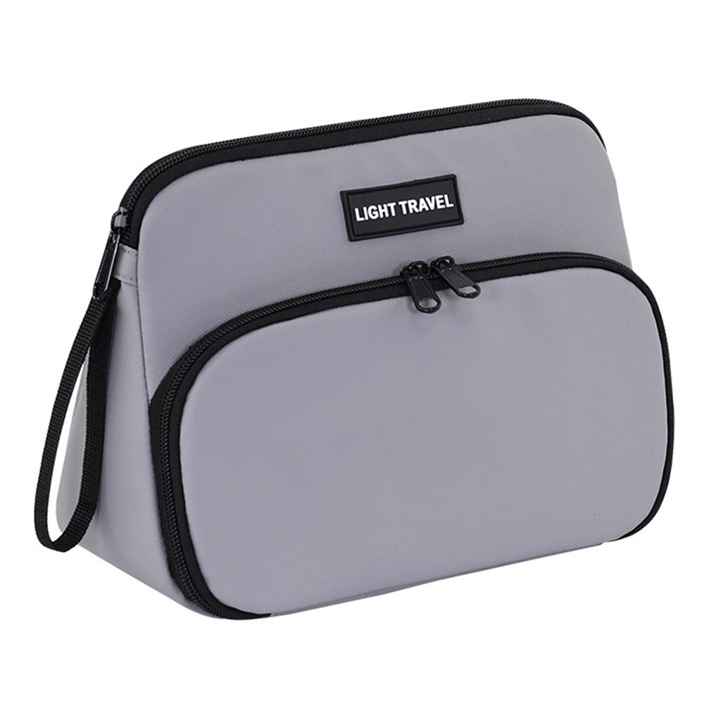 

4040 Business Travel Toiletry Bag Men Large Capacity Double Layer Portable Cosmetic Organizer Grey