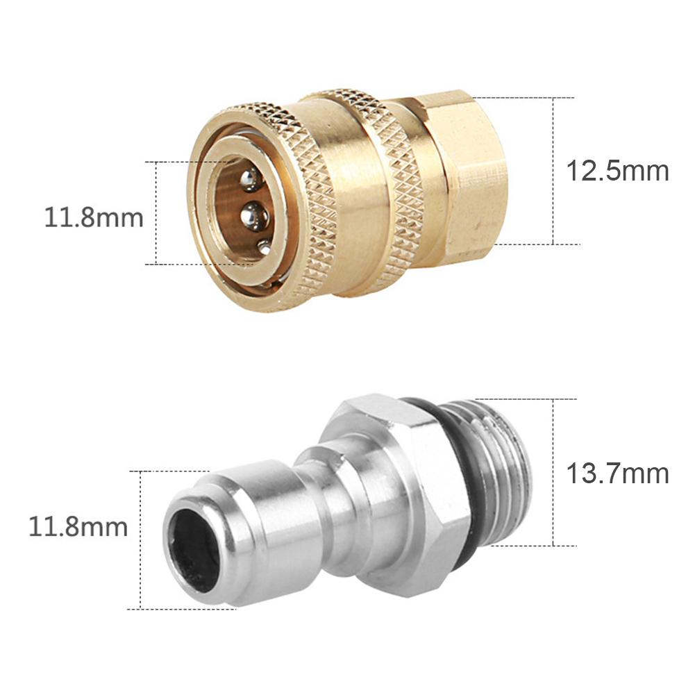 High Pressure Water Gun Nozzle 1/4 Quick Connector+M14x1.5mm Brass Connector China Mainland