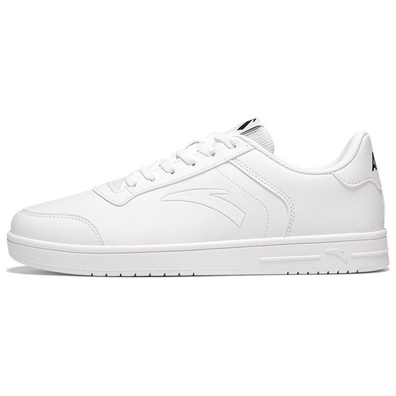 New Anta Slip Resistant Cushioning Wear Resistant Low Top Skateboard Shoes Men's White 912348067-1