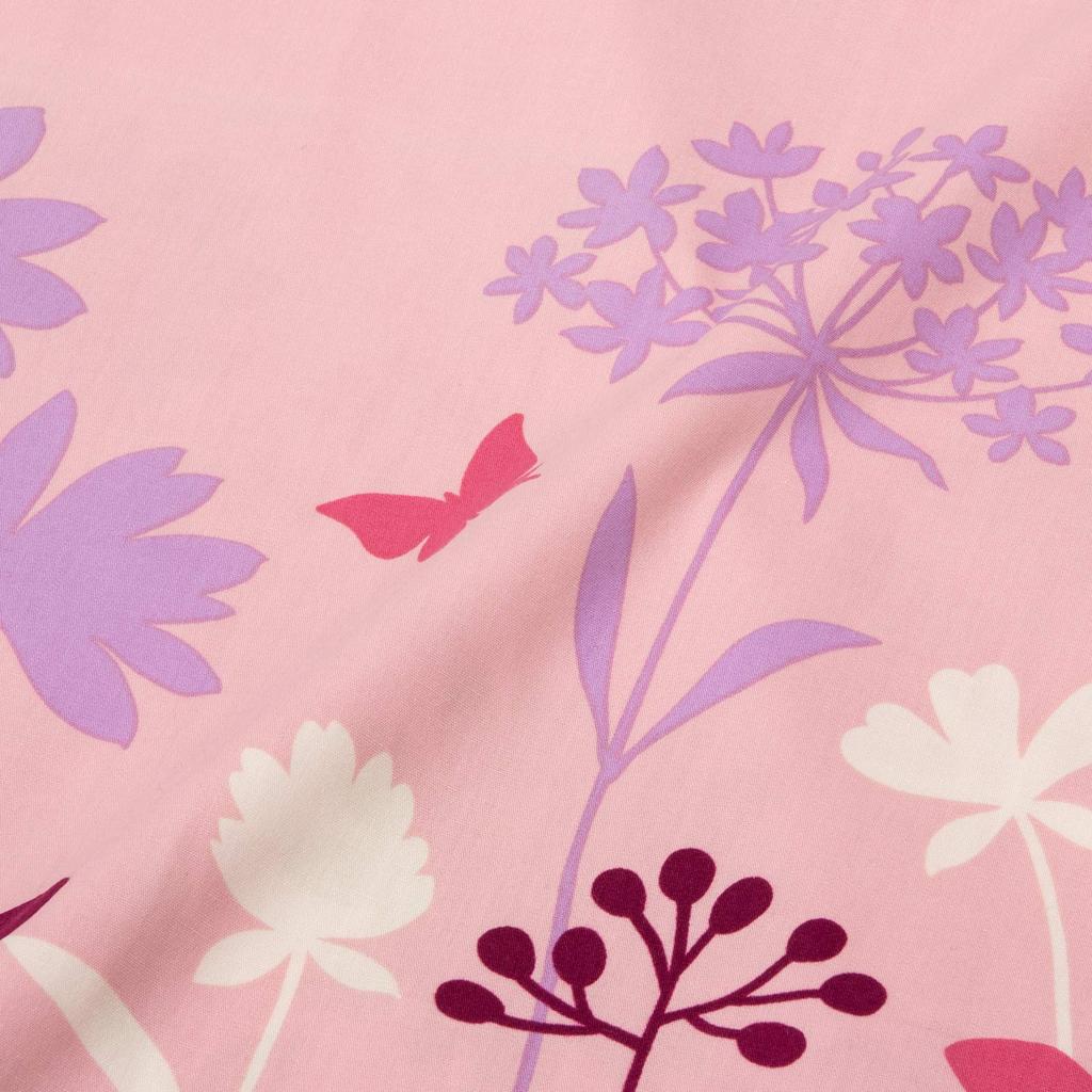 Nishikawa Mee Cover Change and Duvet Cover Single Pink Zipper On Both Sides for Easy Snap Hook for Easy Fastening Smooth Cotton with a Pleasant