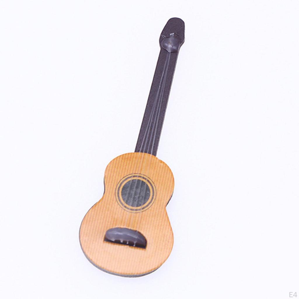 1/12 Mini Wooden Musical Instrument Model Toys Life Scene Doll House Oranments