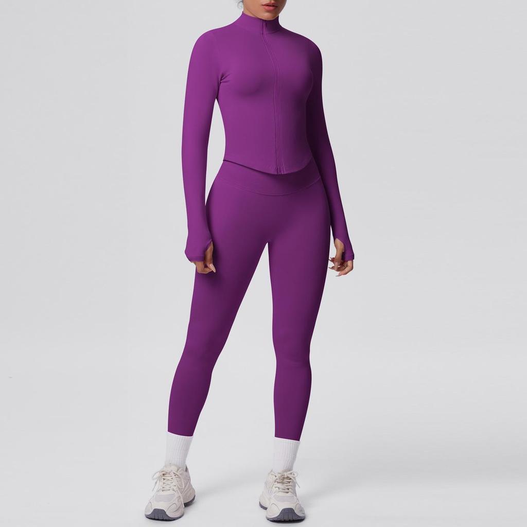 Completo Sportivo & Yoga Senza Cuciture Altamente Elastico Traspirante - Due Pezzi