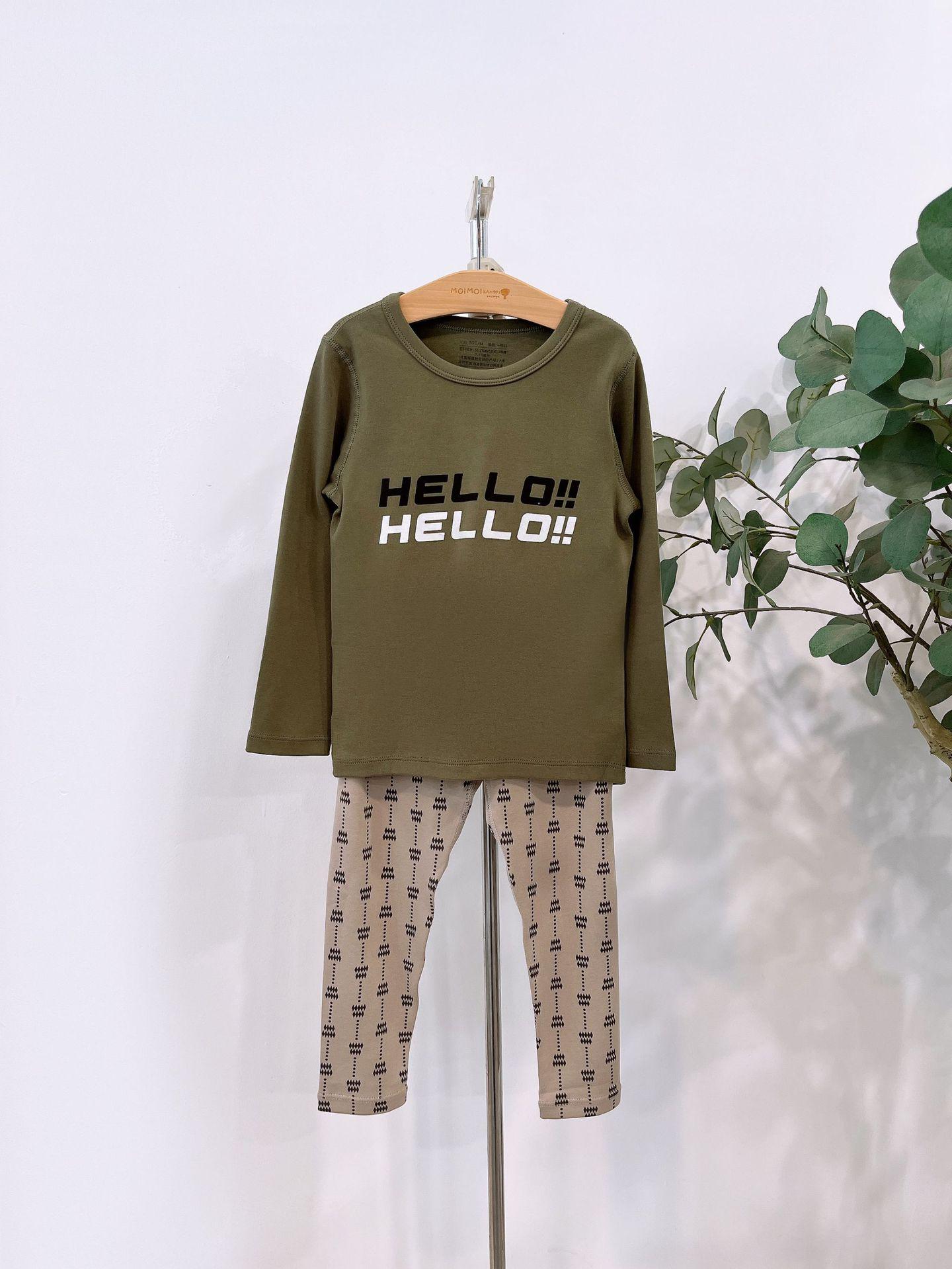 

KALABENBEN25 Kids Modal Cotton Home Wear - Spring/Fall, Thickened Class A Set 140