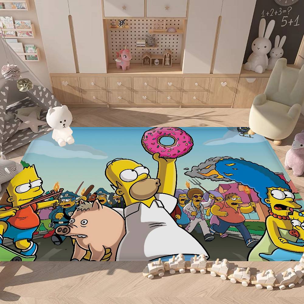 Cartoon The S-Simpsons Floor Mat Rectangle Anti-slip Home Soft Badmat Front Door Indoor Outdoor Mat Welcome Doormat