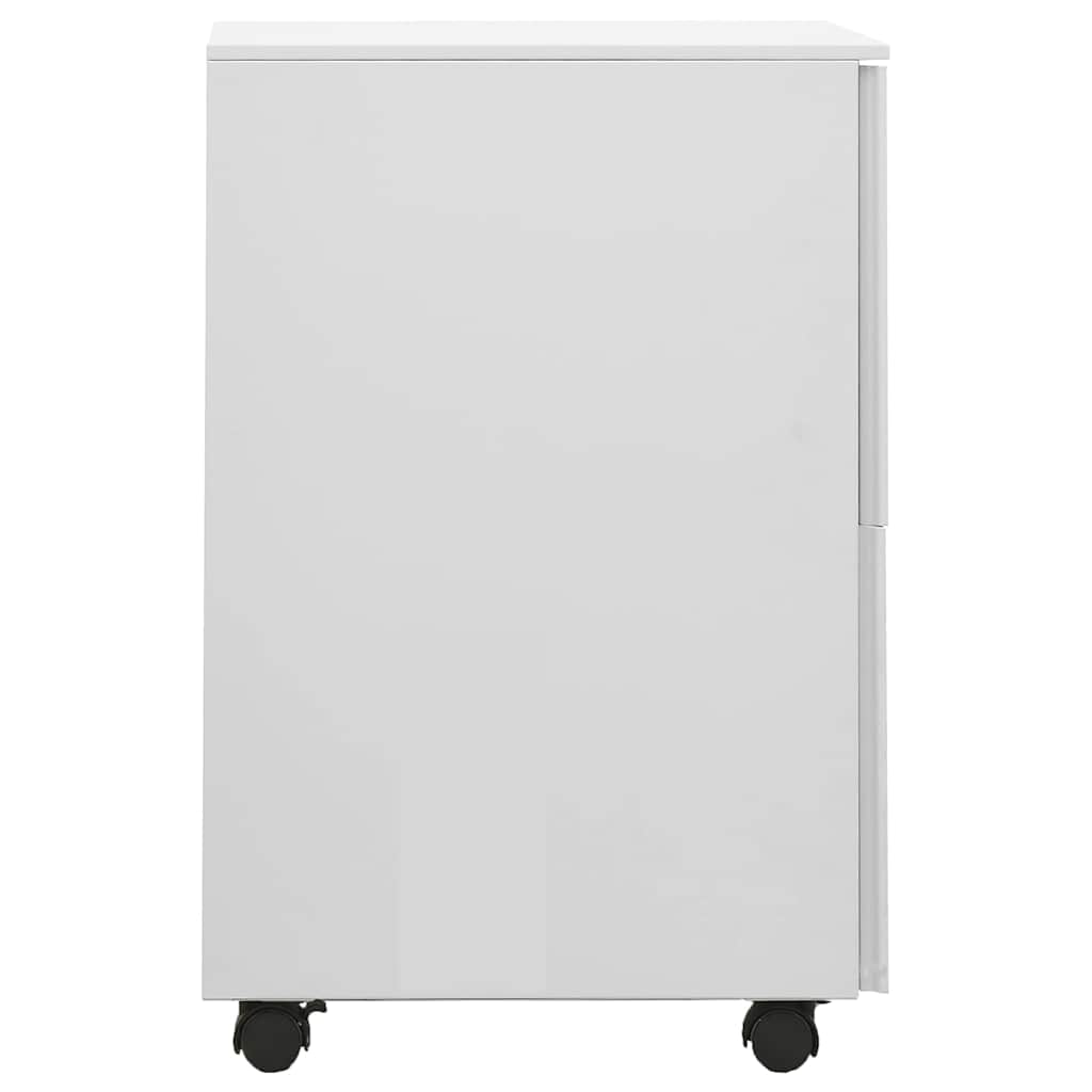 vidaXL Aktenschrank mit Rollen Hellgrau 39x45x67 cm Stahl