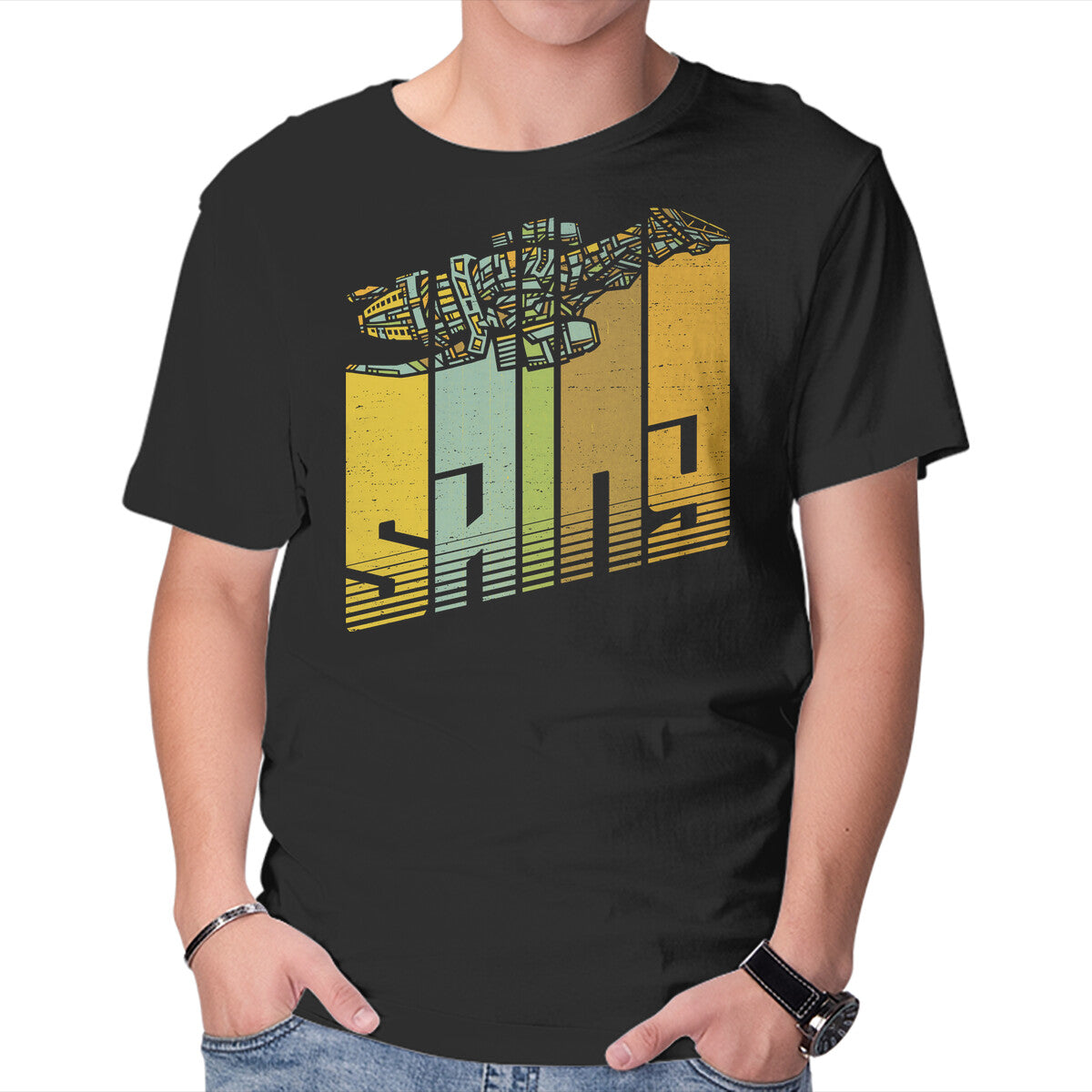 Unisex Crew Neck T-Shirt Shiny Colors Graphic Short Sleeve Casual Tee XS