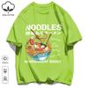 Delicious Pork Bone Lamian Noodles Unisex Retro T-Shirts Casual Cotton Tee O-Neck Fashion T-Shirt Loose Unisex Summer Basics Top