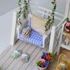 DIY Puppenhaus aus Holz, handgefertigter Miniaturbausatz, LED-Wohnzimmermodell und alle Möbel