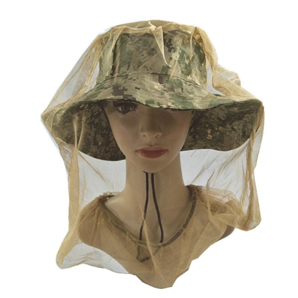 Insect Head Net Hat Fine Mesh Insect Netting Head Net Hat Anti-Insect Fishing Mesh Cap Camping Durable Protective Cover