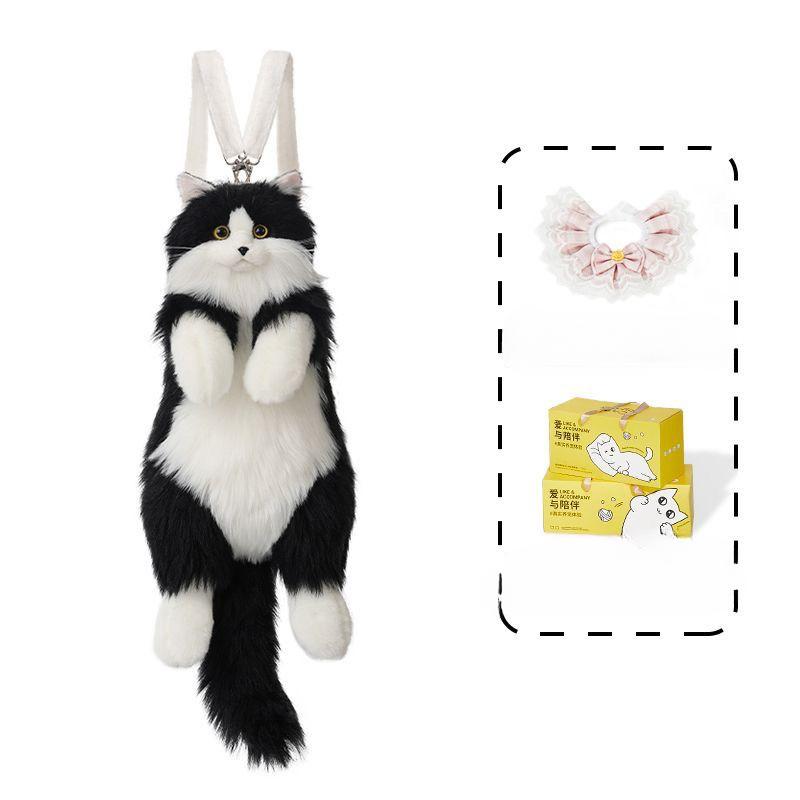 

Имитация Коровы Кошки Рюкзак Милая Кукла Плюшевые Игрушки Подруга Подарок на День Рождения Мультяшная Унисекс Сумка Школьный Туристический Рюкзак Bag Pink Bib