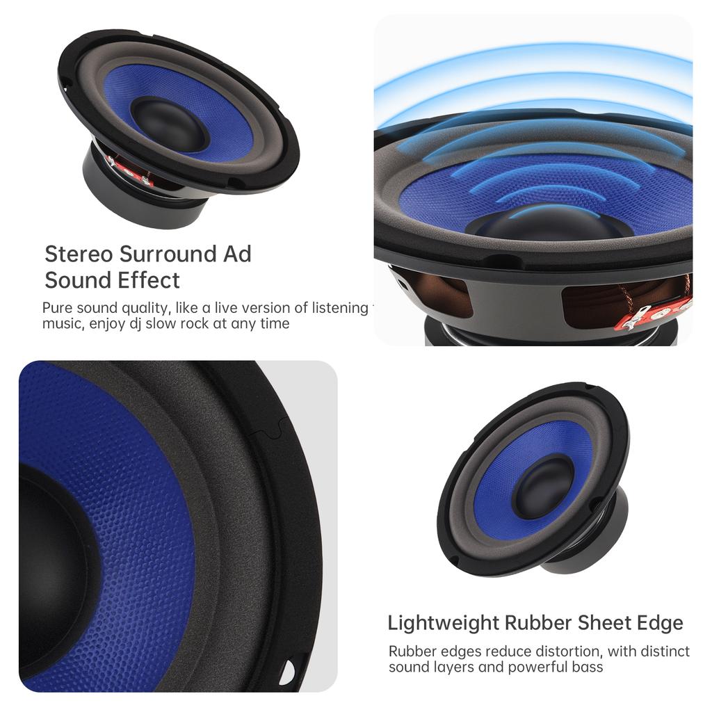 1 Stück 5 Zoll Lautsprecher Tieftöner Breiter Frequenzgang für Car Audio Heimkino