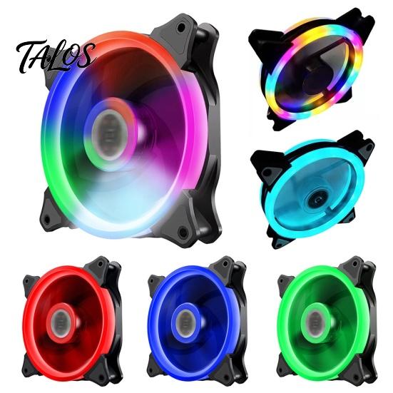 Universal 12cm 15LED Dual Aperture Silent PC Computer Case Cooling Fan Cooler