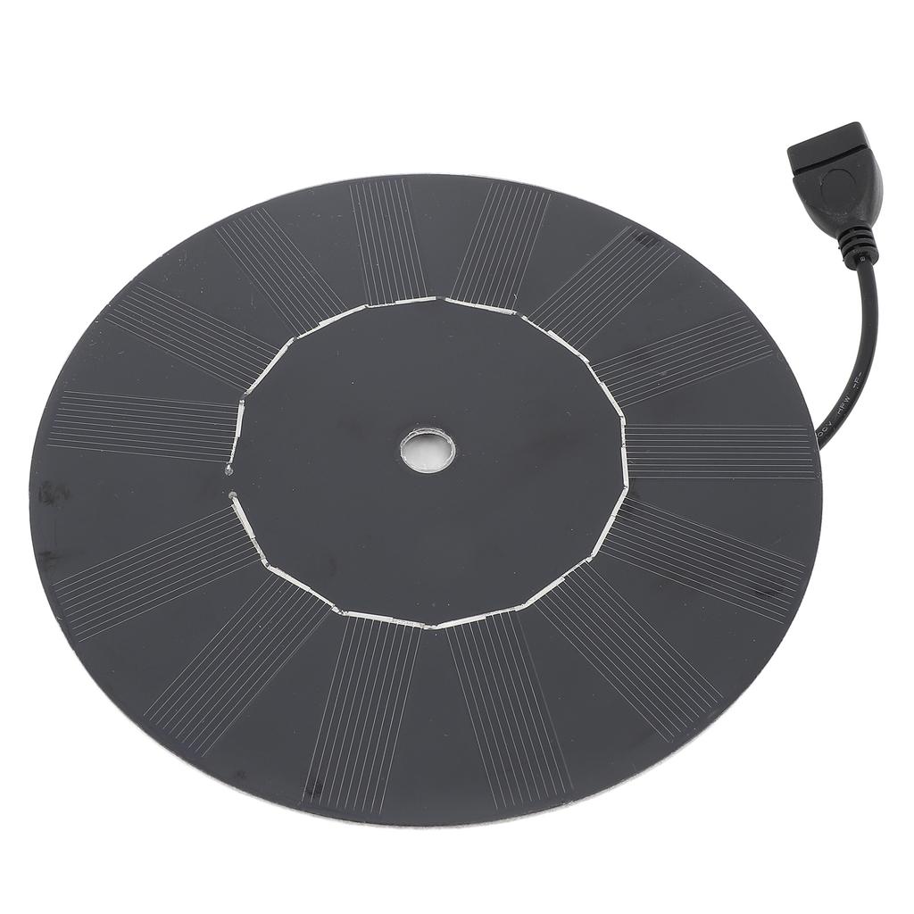 5W Round Solar Panel Monocrystalline Silicon Solar Panel Charger Portable Silent Solar Battery