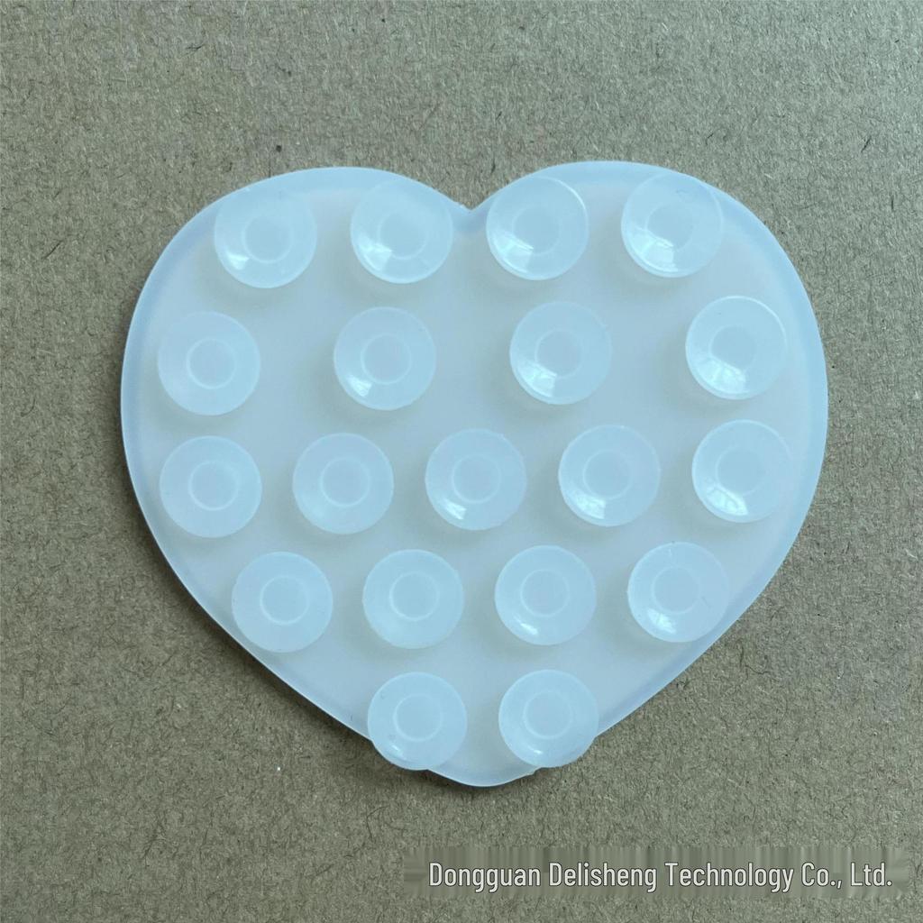 Heart-Shaped Multifunctional Silicone Suction Cup Phone Stand