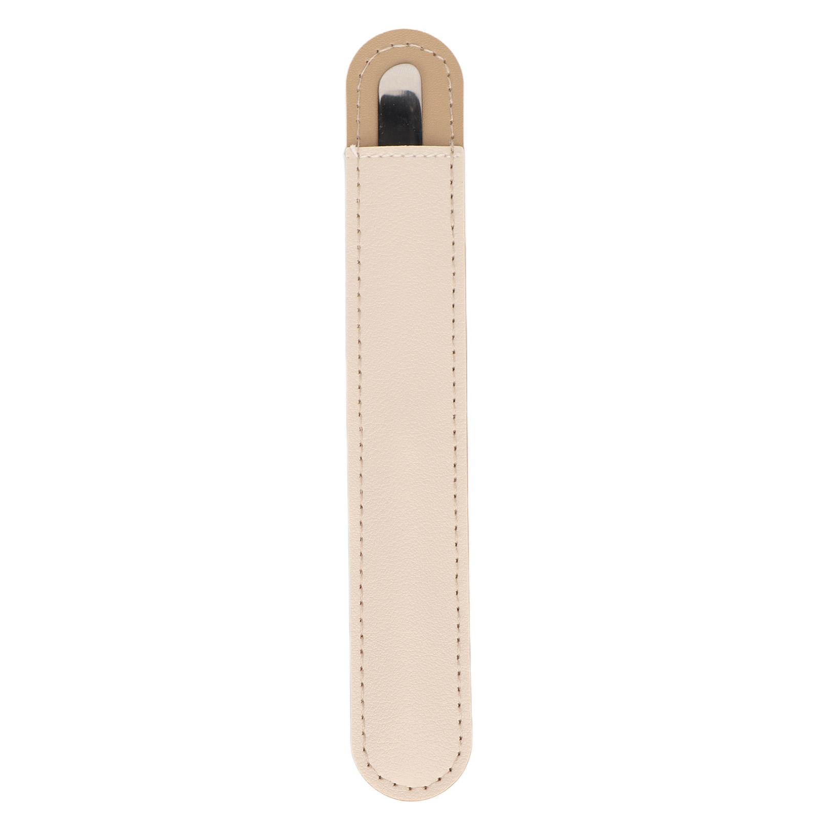 

Makeup Spatula 304 Stainless Steel Slanted Head Proper Size Multifunction Mini Spatula with Case for Mixing Stirring