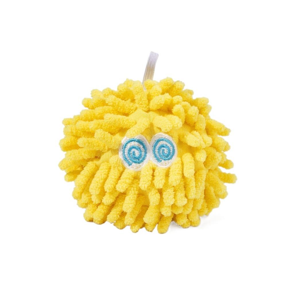 

Ball Bite-Resistant Dog Vocal Flash Ball Pom-pom Ball Glowing Pet Mop Ball Soft Pet Interactive Indoor Play жовтий