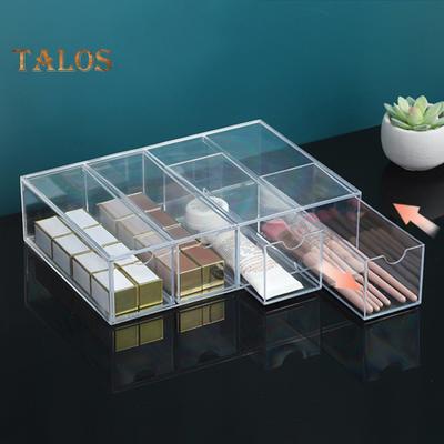 4Pcs Estojo para óculos Organizador de armazenamento Grande capacidade À prova de poeira Transparente Empilhável Óculos de sol Caixa de armazenamento com tampa