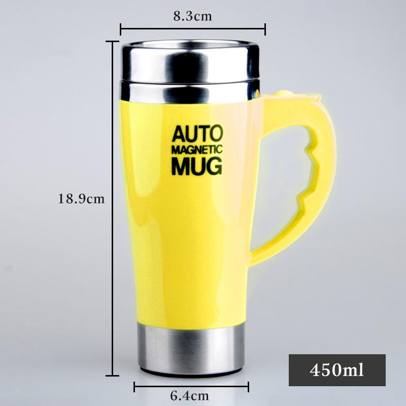 Automatic Self Stirring Magnetic Mug, Electric Auto Magnetic Coffee Mug, Auto Mixing Juice Milk Cup, Stainless Steel, 401-500ml
