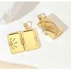 Foldable Design Photo Box Pendant Zircon Butterfly Photo Frame Necklace Pendant Openable Star Sun Couple Chain Pendant For Women