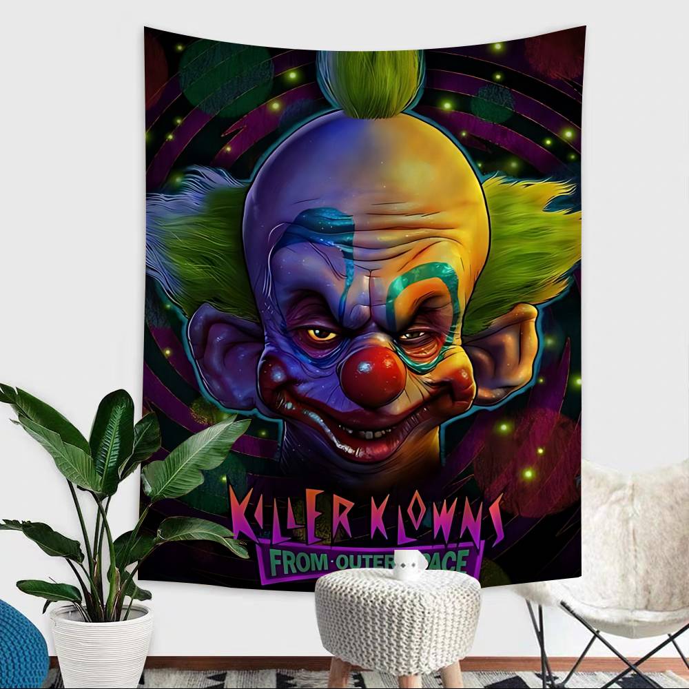 Terror Clássico K-Killer Klowns Filme Tapeçaria Colorida Pendurada na Parede Barata Pendurada na Parede Hippie Mandala Boêmio Pendurado na Parede