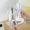 Transparent Acrylic Pen Holder: Multi-functional Storage for Pencils, Markers, Brushes & Stationery