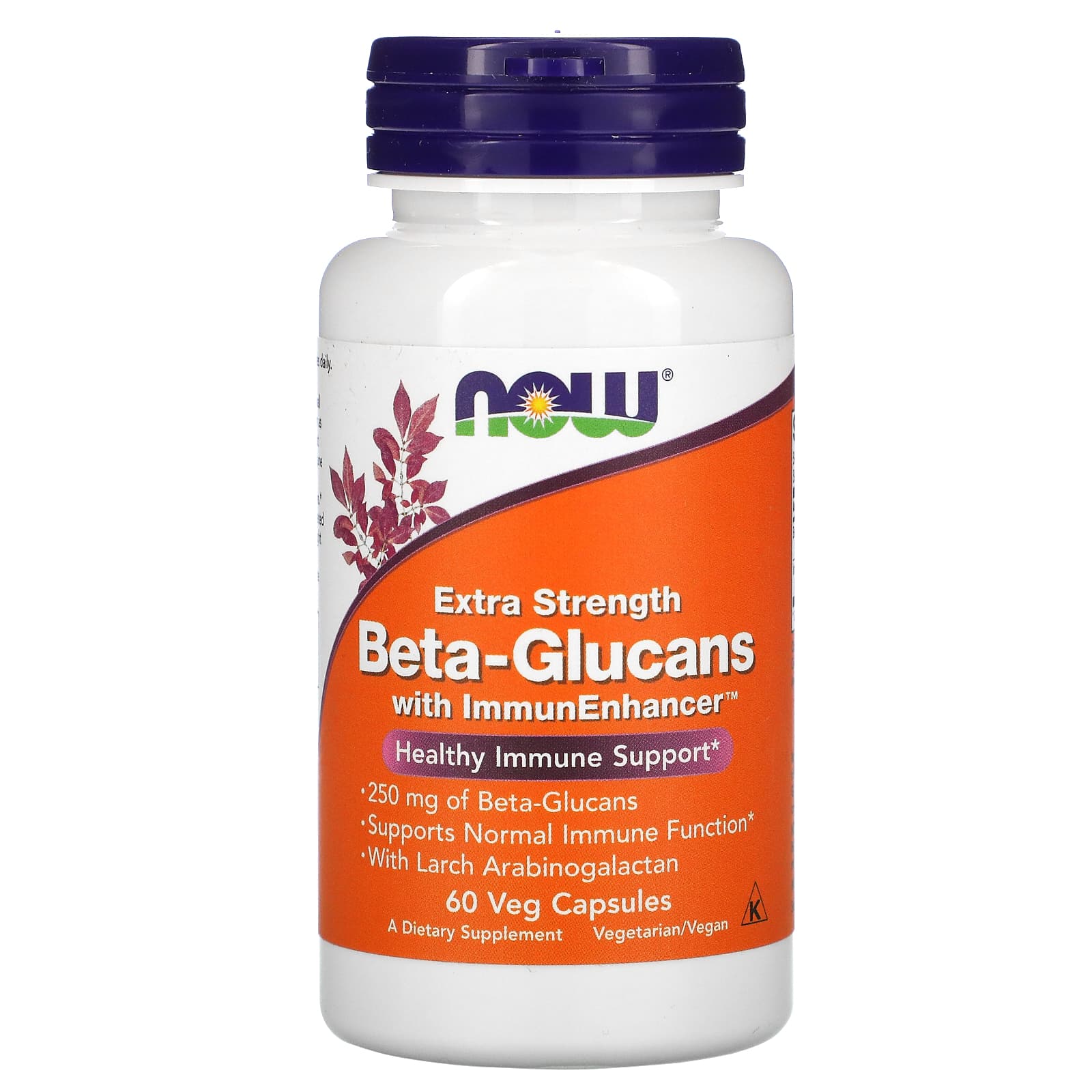 

NOW Foods, Beta Glucan, with ImmunEnhancer, Extra Strength, 250 mg, 60 Veggie Capsules
