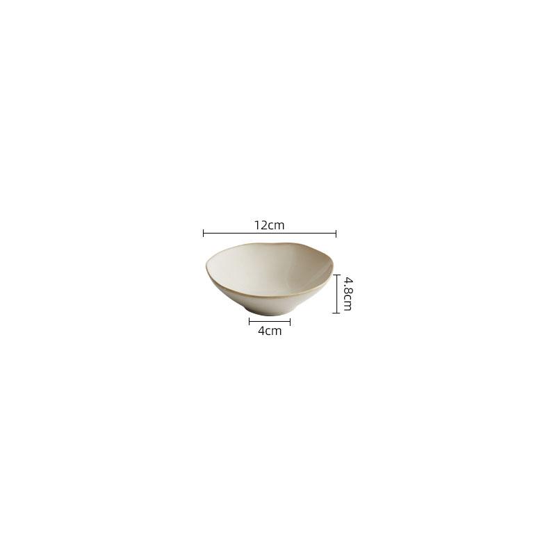 Beige Färg Keramisk Servis Set Ugnsväxlingar Soppsked Soppskål Desserttallrik Kaffemugg Restaurang Kreativ Skål Fat Set