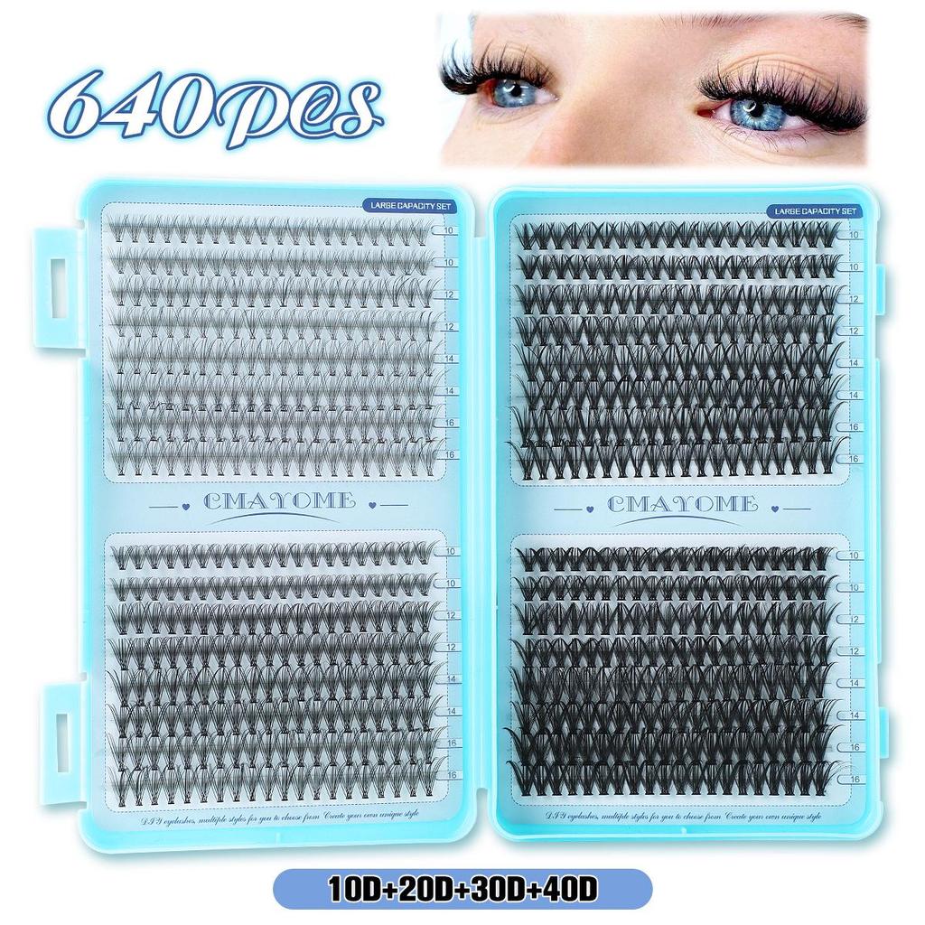 Set Extensii Gene False Natural D Curl 8-18mm - Gene Tip Cluster Segmentat DIY