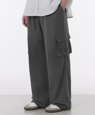 GLW Wide Summer Cargo Jogger Pants Charcoal
