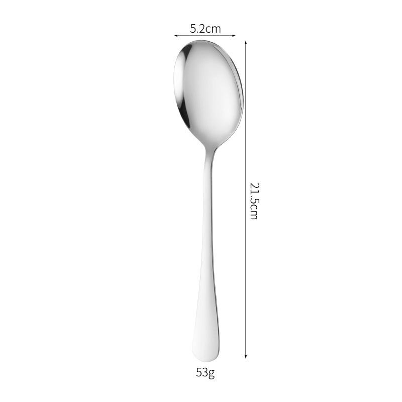 Stainless Steel Long Handle Soup & Dessert Spoon with Round Point – Western Tableware Series 1010
