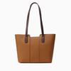 Genuine Leather Tote Bag for Women Large Capacity Commuter Shoulder Handbag Luxury Cowhide Office Purse with Zipper Closure