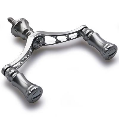 VERHOOGDE 80mm Molenhandvat met 15mm Knop voor Daiwa en Universele Spinmolens Schaakserie Shimano, (Gunmetal) (667)