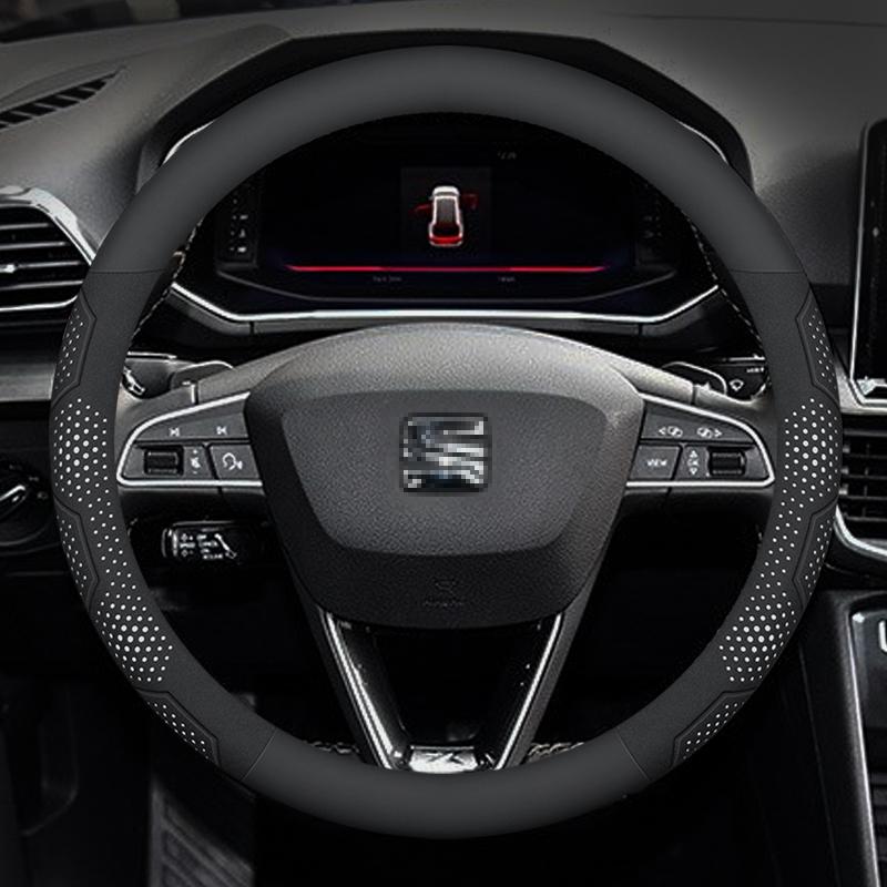 Pro SEAT Leon Ibiza FR 2 Ateca Arona Exeo Arosa Tarraco Mii Potah volantu auta z uhlíkových vláken a semišové kůže Autopříslušenství