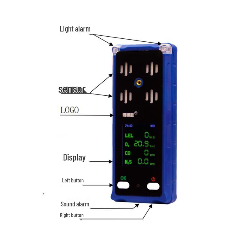 Portable 4-in-1 Multi-Gas Detector