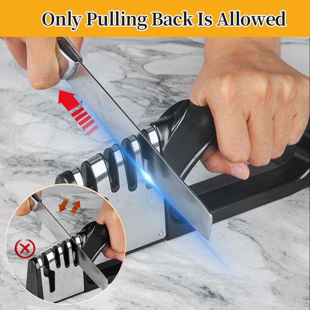 Kitchen-Specific Ceramic Knife Sharpener! Four-In-One Function, Suitable For Both Home And Commercial Use.