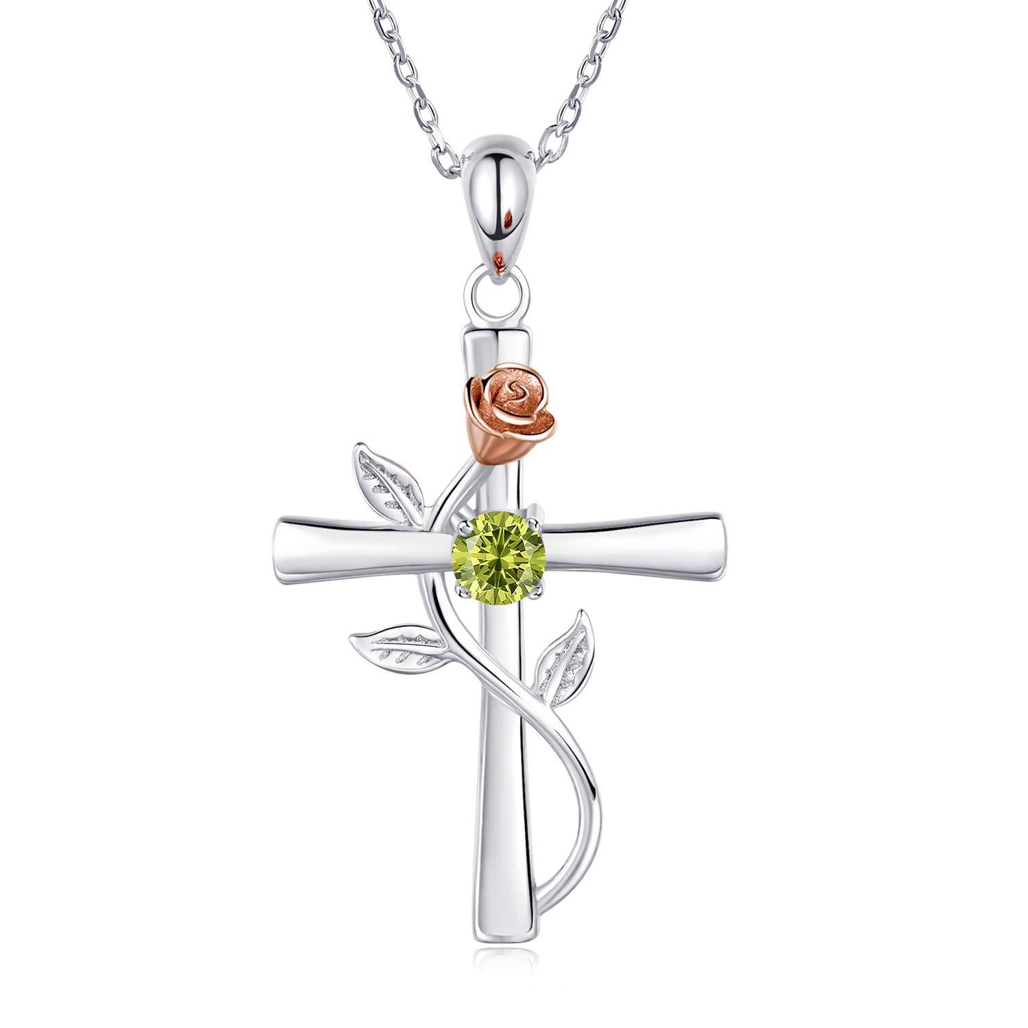 Nieuwe Cross Rose Ketting Damesmode Hanger Ketting Sieraden